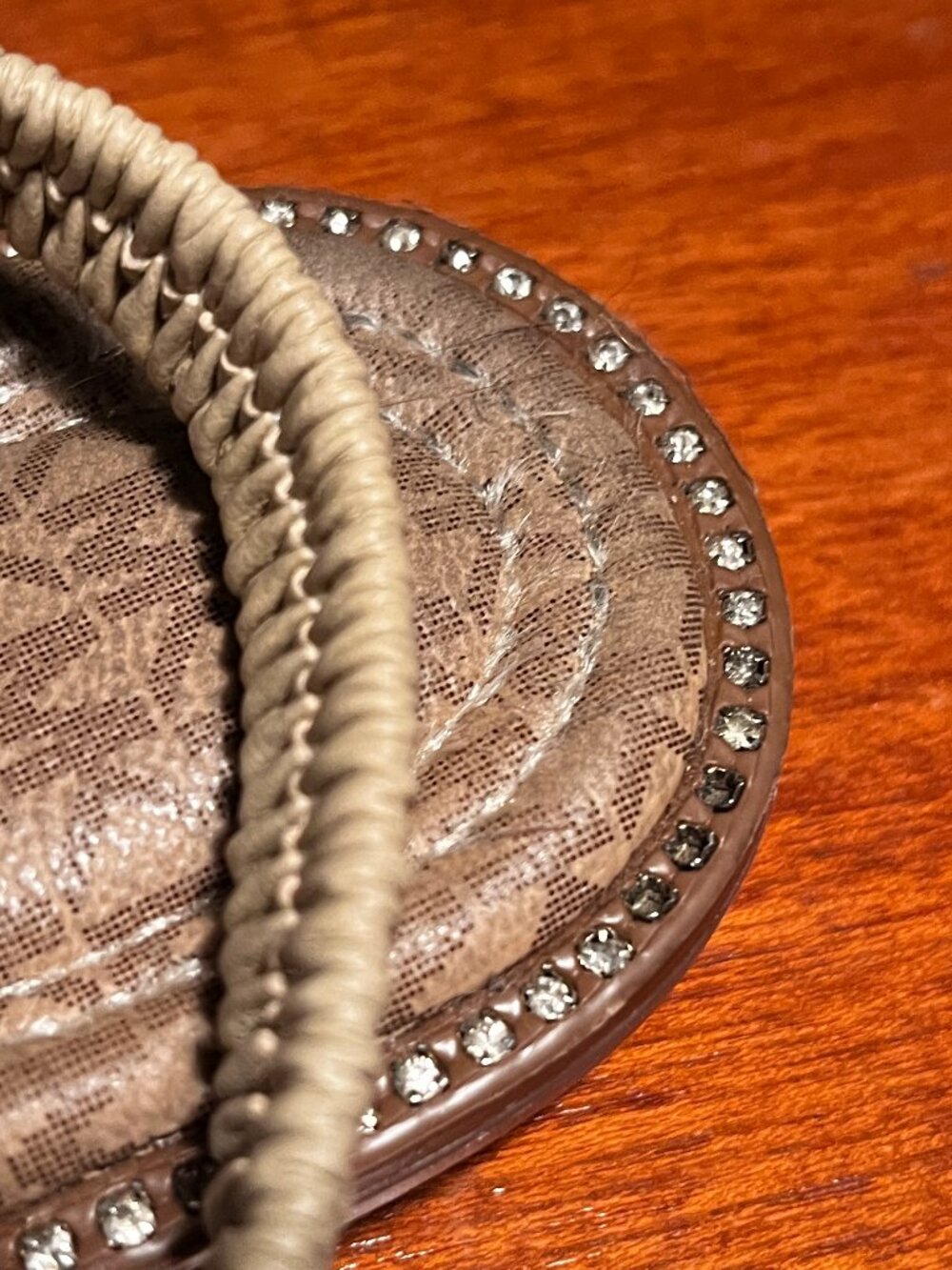 Michael Kors MK Logo Rhinestone Sandals Women's 9 - Picture 2 of 3